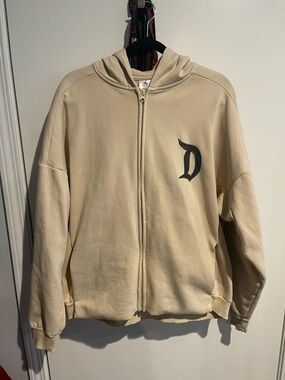 Beige Zip-Up Disneyland Hoodie